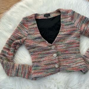 Majorelle Metallic Striped Louise Cardigan Embellished Buttons Size Small